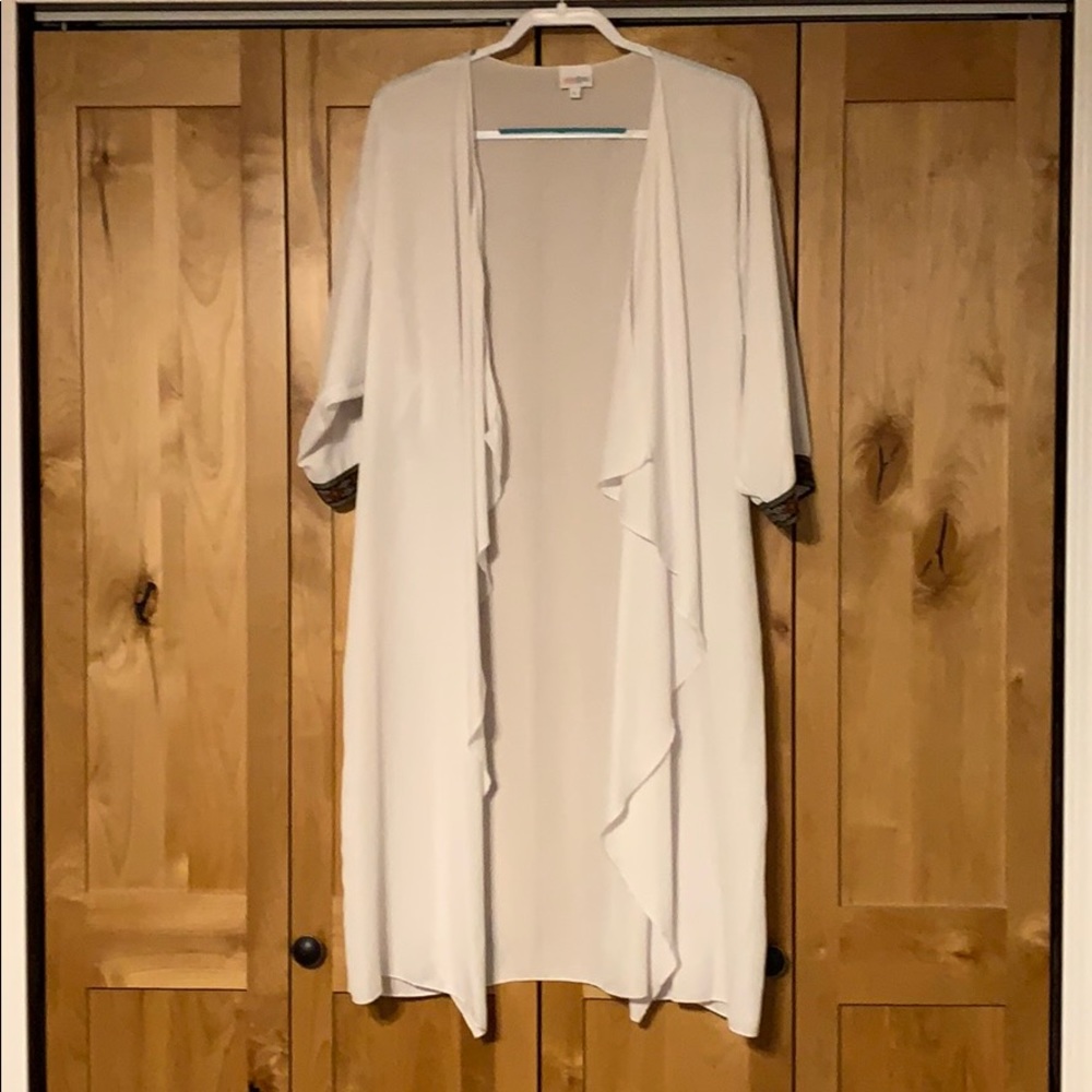 LuLaRoe Cream Open Front Cardigan